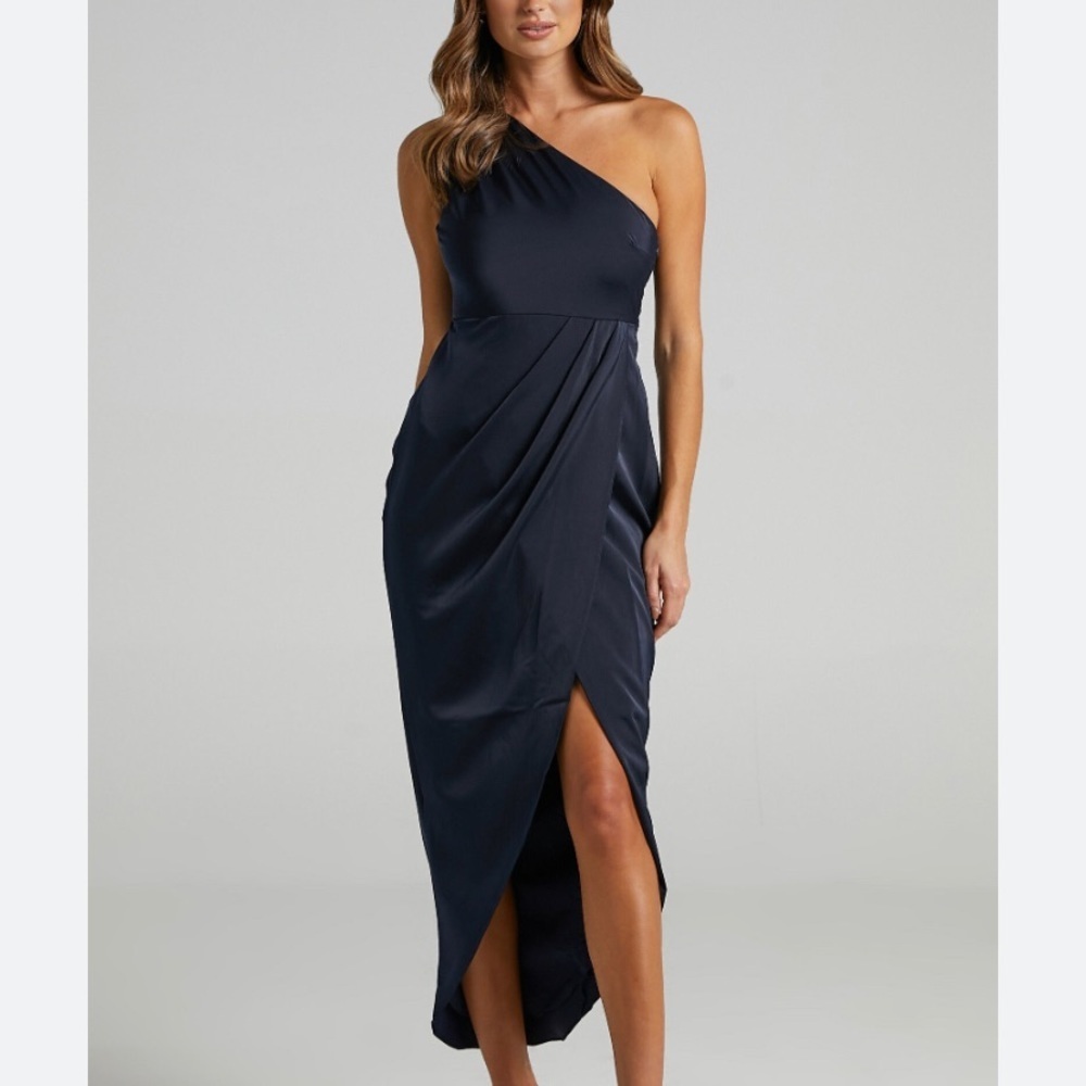 Showpo Felt So Happy Dress In Navy NWT
